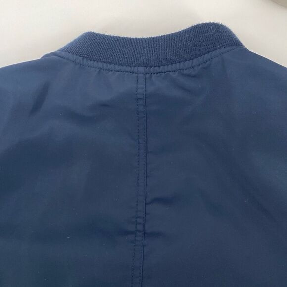 Levi's Iconic‎ Bomber Flight Jacket Water Resistant Nylon Zips Navy Small - Picture 10 of 16